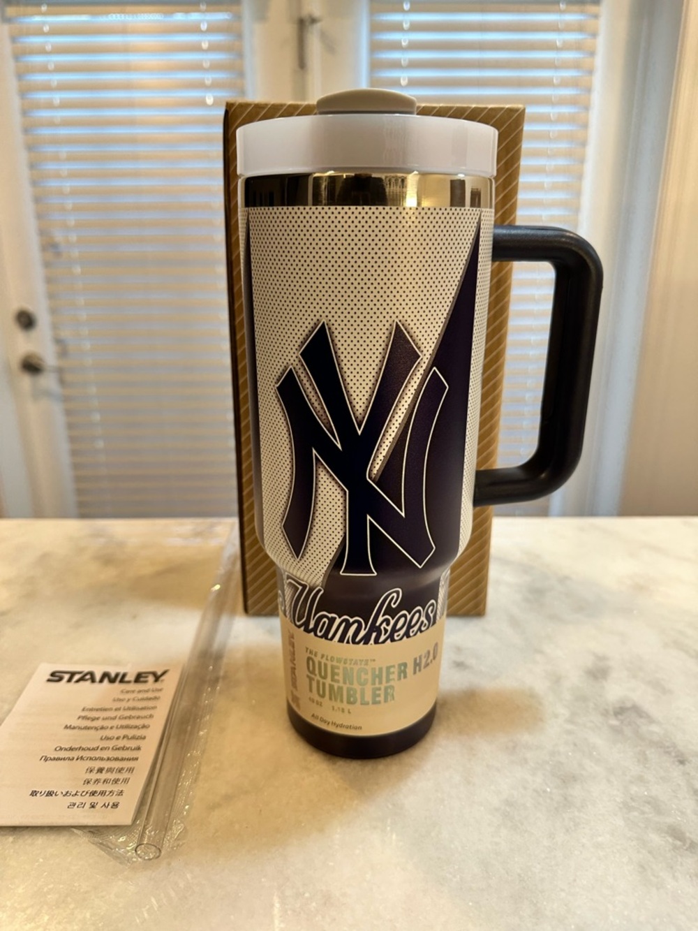 Stanley New York Yankees Collaboration Unique & Rare 40oz Quencher Tumbler